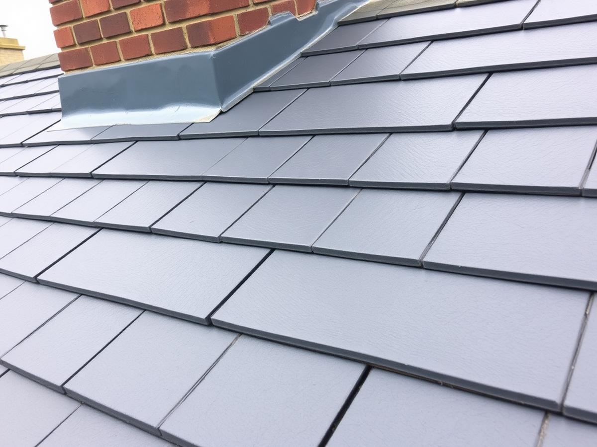 Freshly installed roof tiles